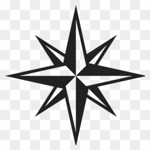 Five Pointed Star Clipart Banner Transparent Src - Nautical Star 8 Point